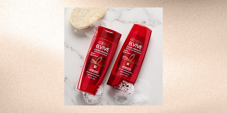 Close-up of shampoo and conditioner products